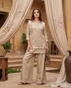K 1302 By Naisha Chinon Handwork Fancy Co Ord Set 